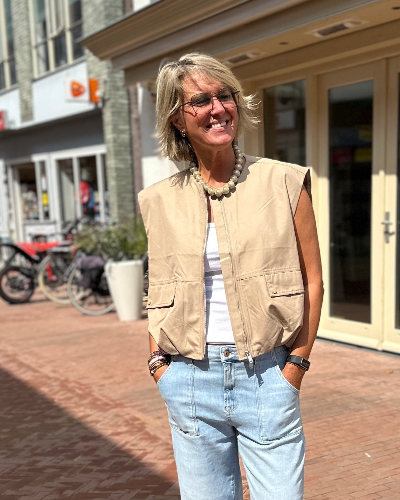 Het Tess gilet - Donker