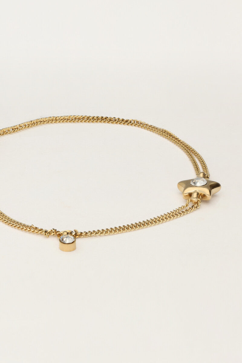 My Jewellery Minimalistische armband met ster & strass