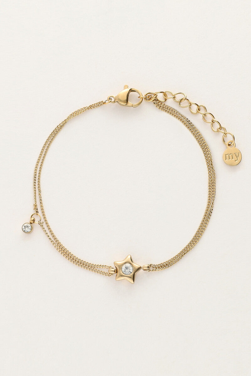 My Jewellery Minimalistische armband met ster & strass