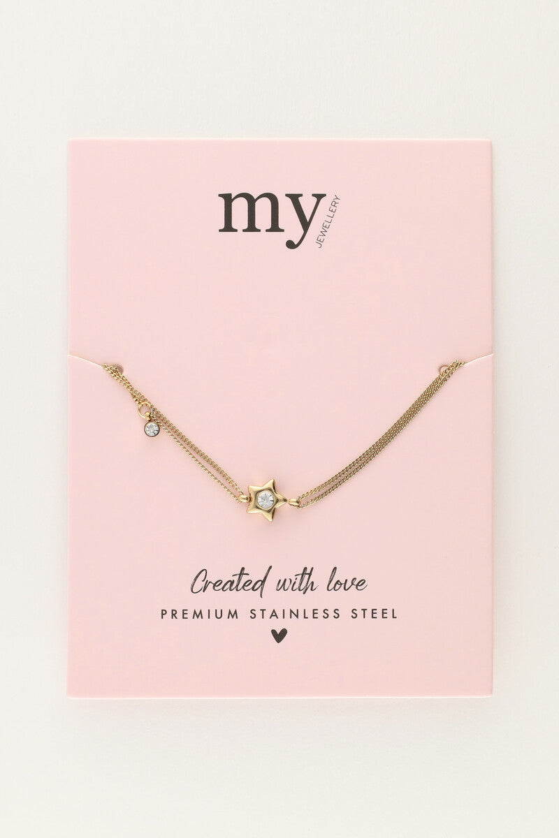 My Jewellery Minimalistische armband met ster & strass