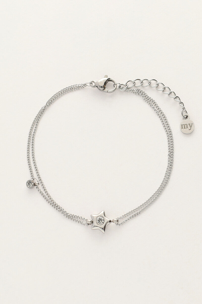 My Jewellery Minimalistische armband met ster & strass
