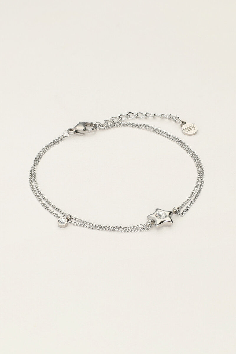 My Jewellery Minimalistische armband met ster & strass