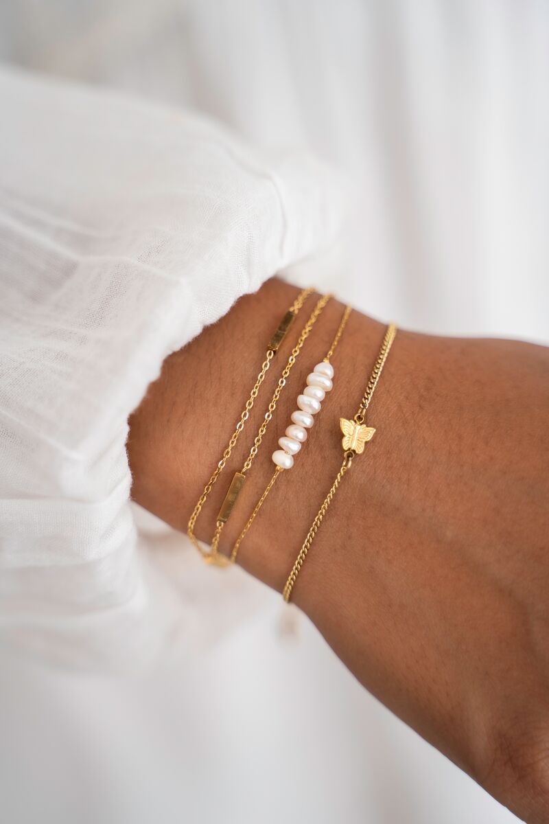 My Jewellery Minimalistische armband met meerdere parels