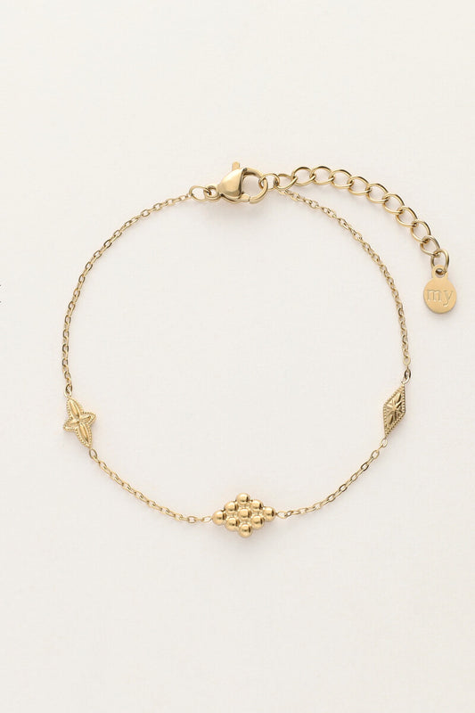 My Jewellery Minimalistische armband met ruitjes