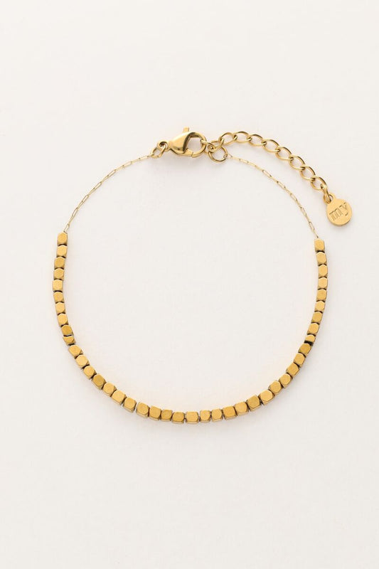 My Jewellery Minimalistische armband met vierkante kralen