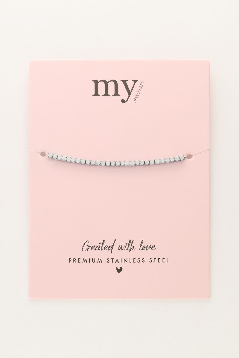 My Jewellery Minimalistische armband met vierkante kralen