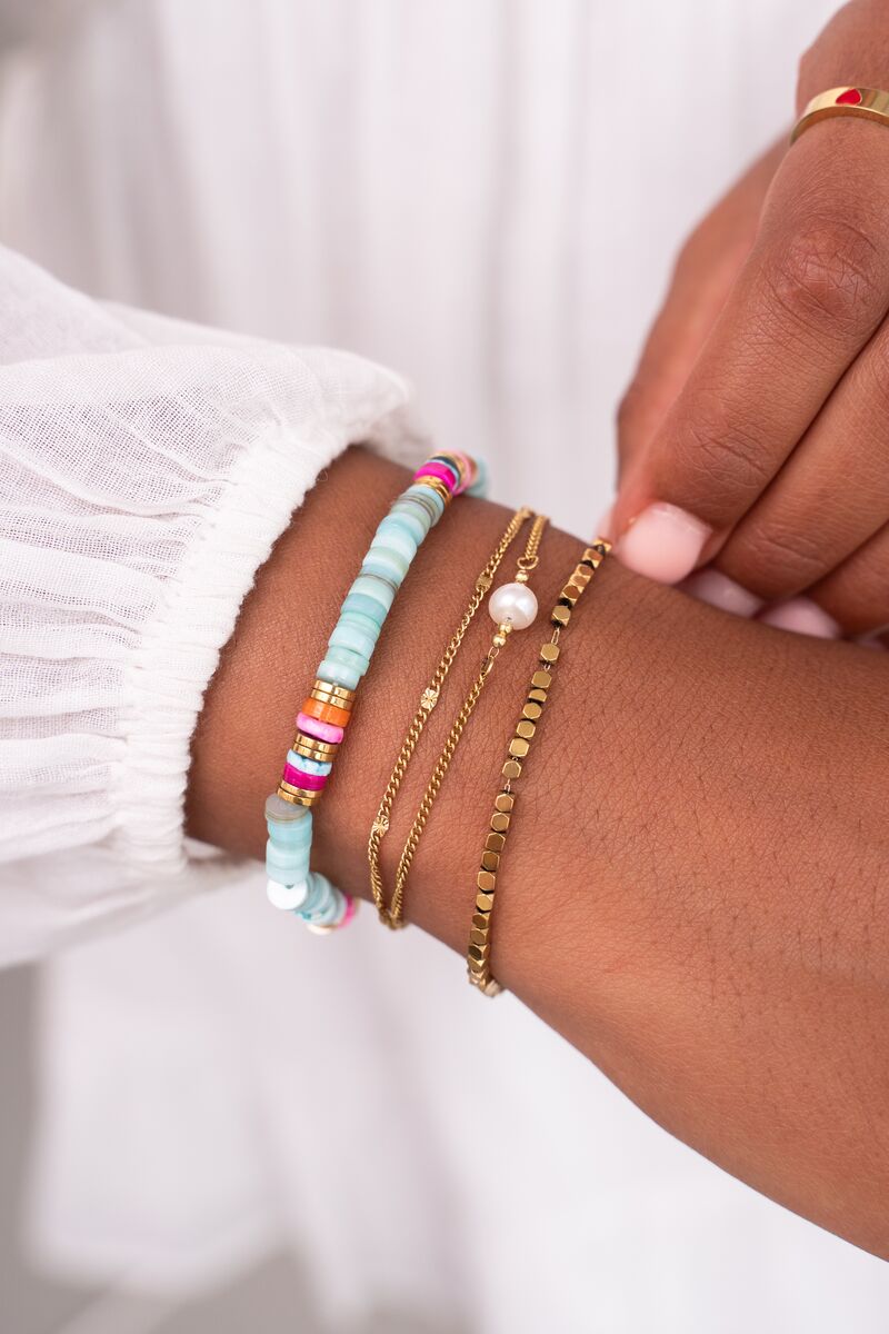 My Jewellery Minimalistische armband met vierkante kralen
